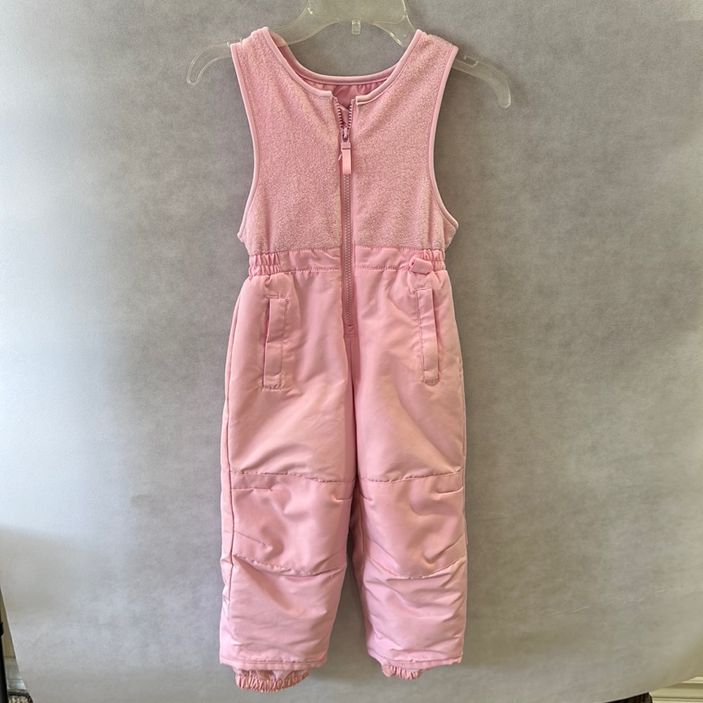 Little girls, 2T CIRCO bibbed ski pants pink fleece top